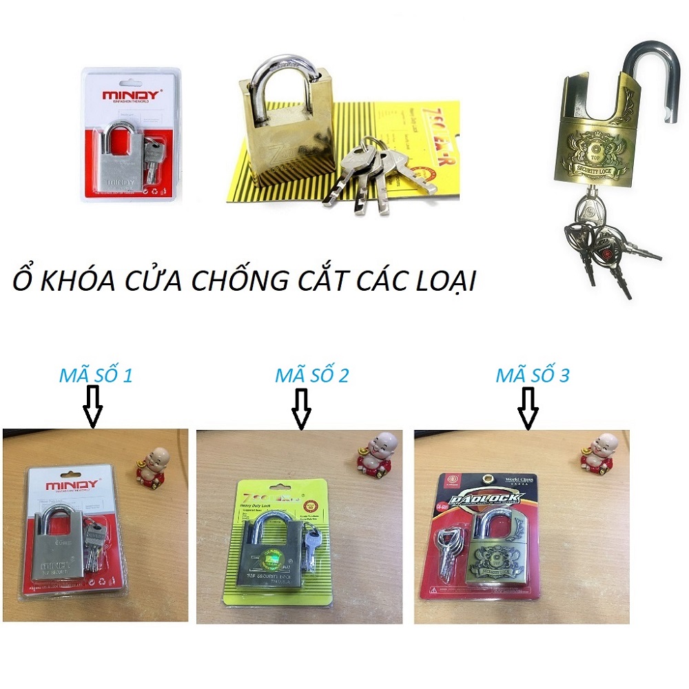 [HCM]Ổ KHÓA CỬA CHỐNG CẮT 60MM CÁC LOẠI