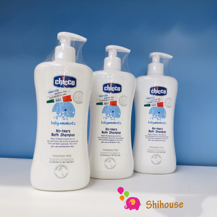 Sữa tắm gội Chicco 500ml vòi nhấn và 200ml