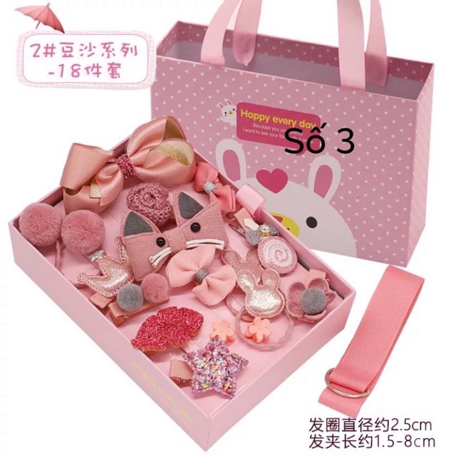 Bộ kẹp tóc 18 chi tiết cho bé