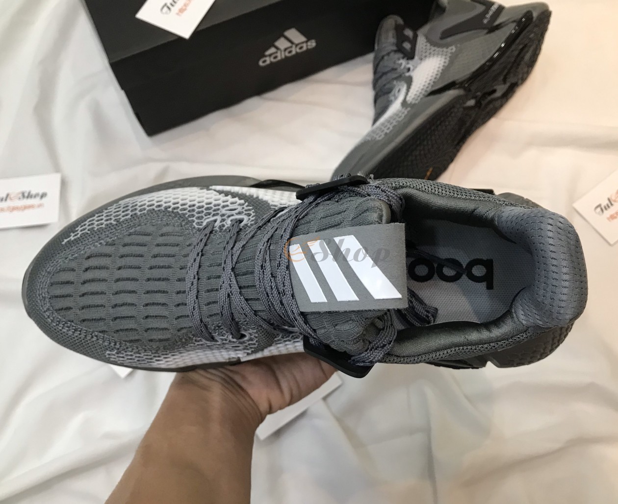 Giày Thể Thao ALPHA GREY SILVER Nam , Nữ Cao Cấp (Full Box)