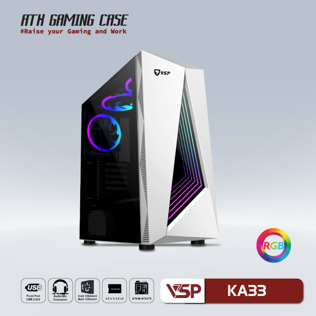 Vỏ Case Máy Tính VSP Gaming KA33 - Hàng Chính Hãng