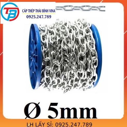Dây xích sắt mạ kẽm Ø cáp thép giá sỉ