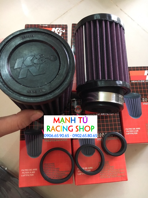 Lọc trụ pô e tăng tốc k&n 1:1 dùng nhiều loại xe sonic - raider - winner - wave ,....