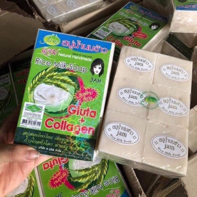 Xà phòng cám gạo JAM RICE MILK thái lan