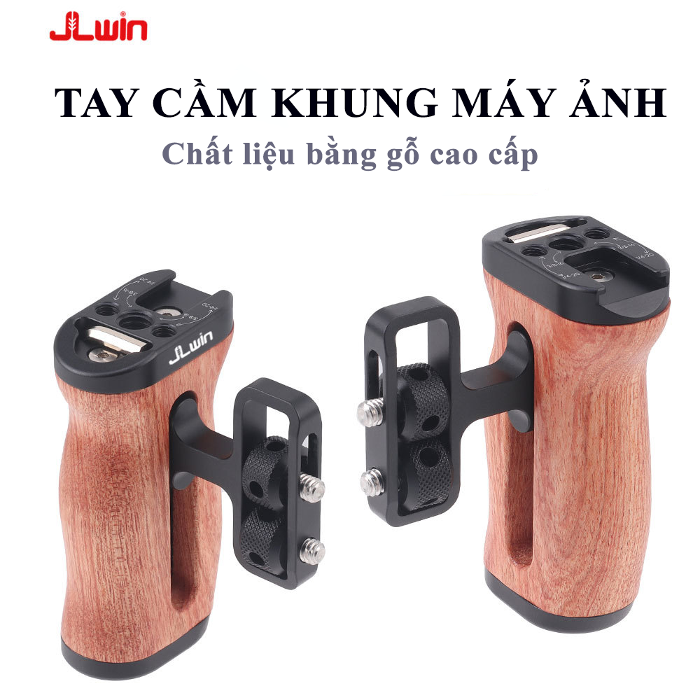 Tay cầm báng gỗ JLWin Tay nắm cage rig rigcage khung máy ảnh quay video