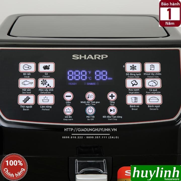 Nồi chiên không dầu Sharp KF-AF55EV-BK - Dung tích 5.5 lít