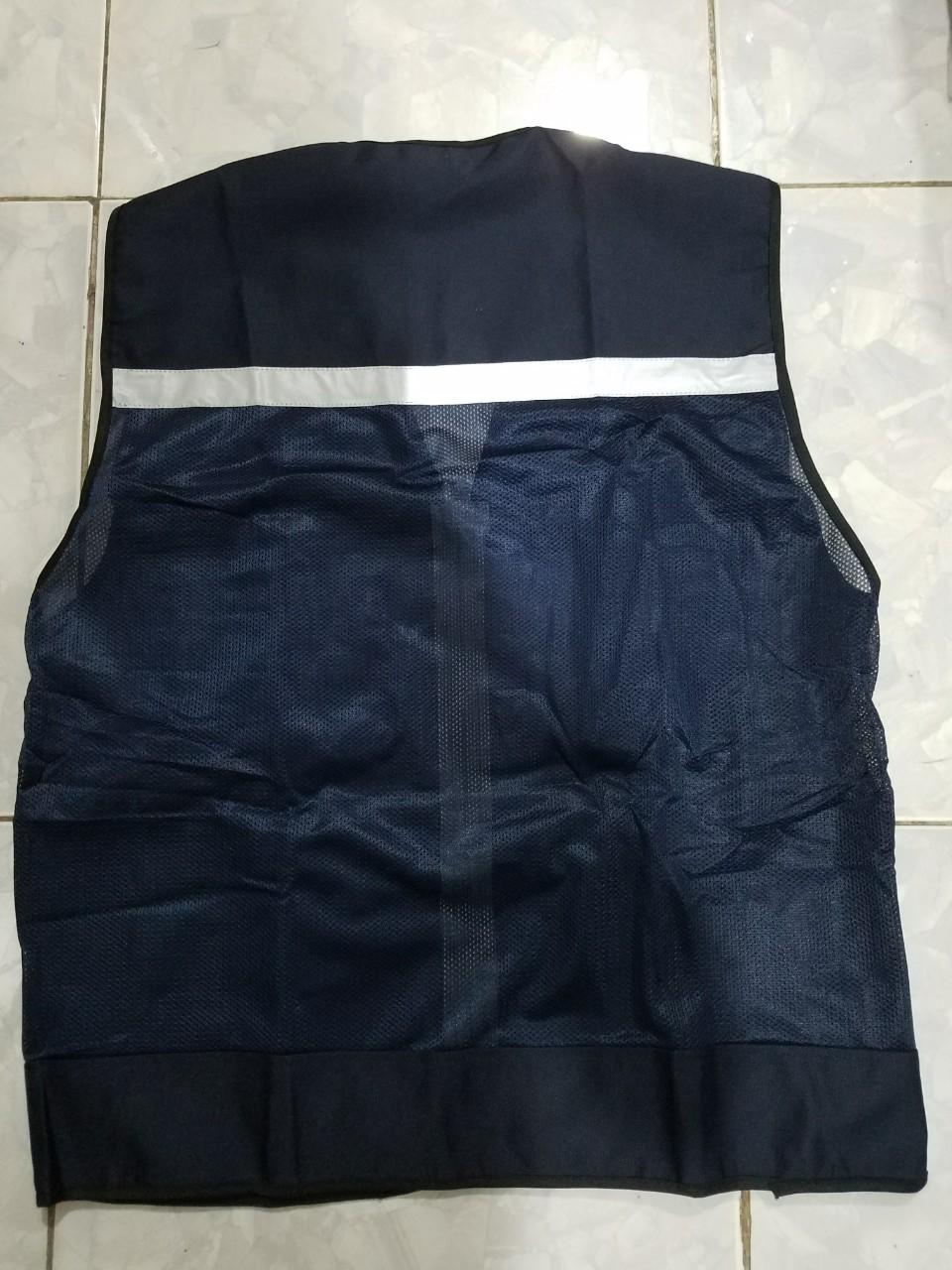 [HCM]Áo gile xanh đen có túi dây kéo