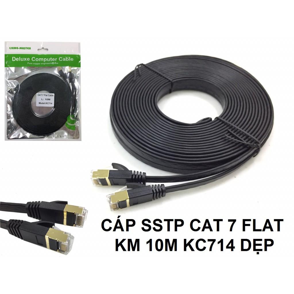 Dây mạng kingmaster cat7 flat kc714 dài 10m xịn