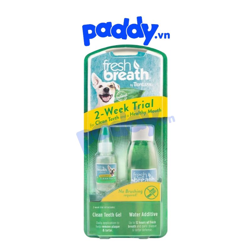 [HCM]Set Gel & Dung Dịch Làm Sạch Răng Miệng Cho Chó Tropiclean