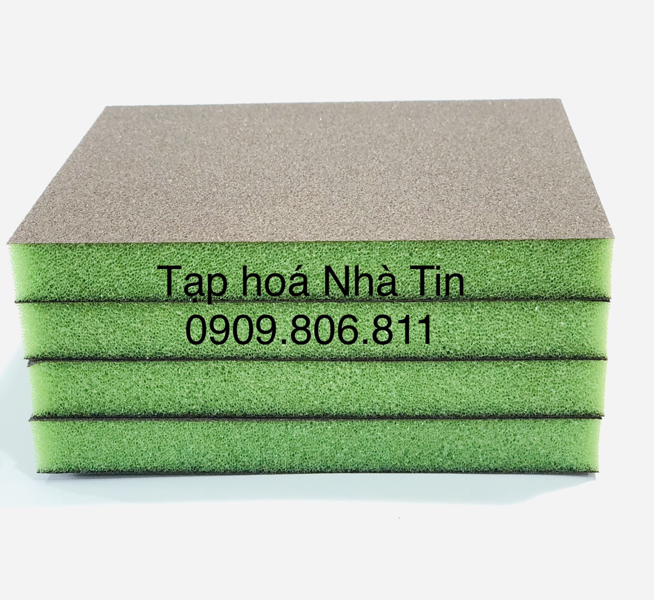 Combo 4 miếng mút xốp chà nồi, chà nhám 2 mặt 7983