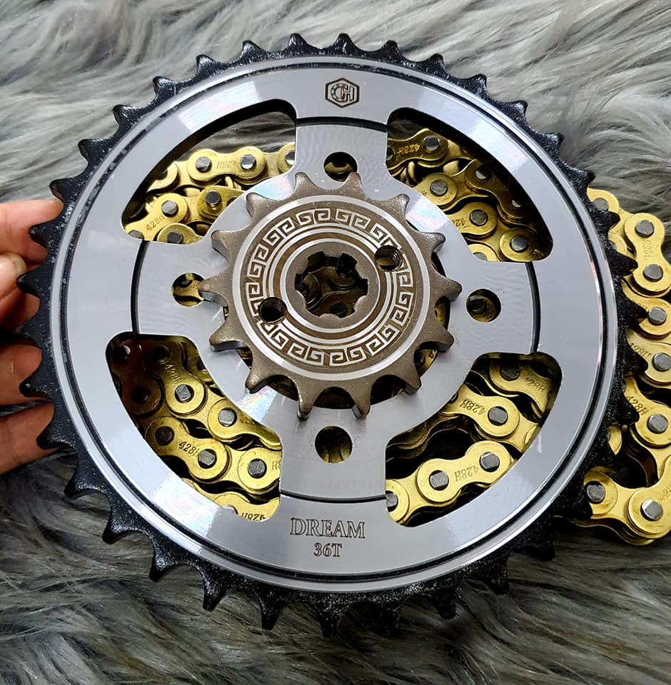 Nhông Sên Dĩa Dream Hiệu GH Xi Vàng