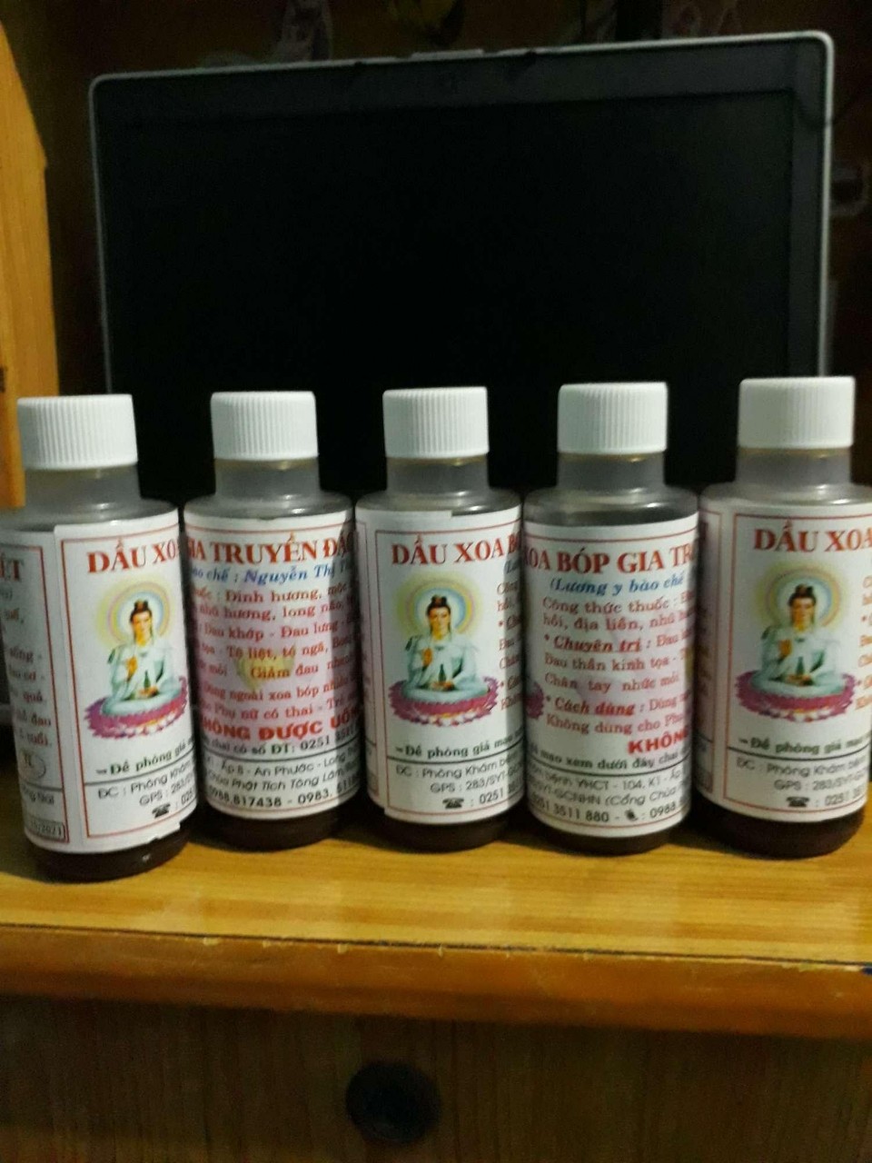Combo 5 lọ dầu xoa bóp gia truyền