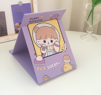Gương Gấp Để Bàn Hoạt Hình Dễ Thương