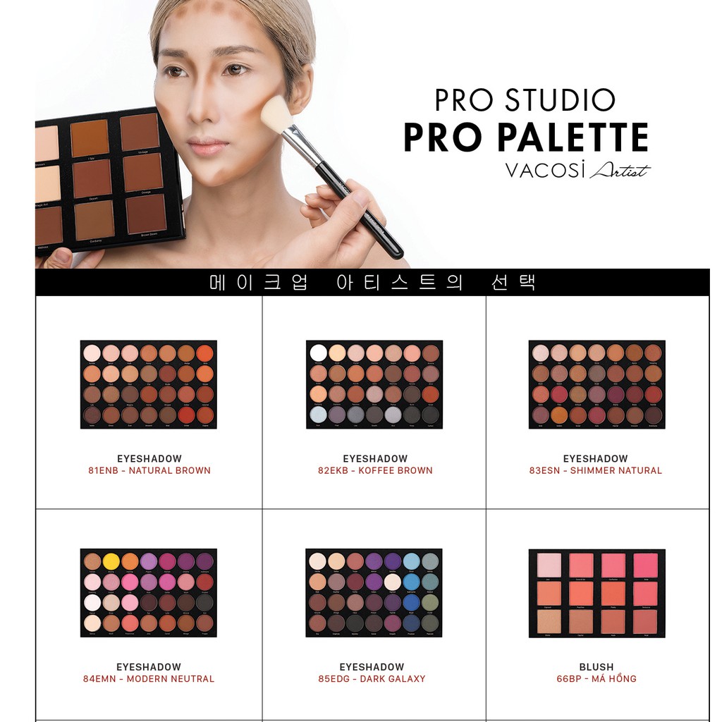 Bảng phấn mắt chuyên nghiệp 28 màu Vacosi Eyeshadow Palette | Lazada.vn