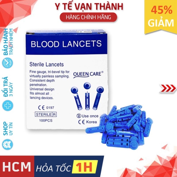 ✅ Kim Thử Đường Huyết- Blood Lancet (Tròn 4 Cạnh) (Hộp 100 Kim) -VT0810 [ Y Tế Vạn Thành ] nhập khẩu