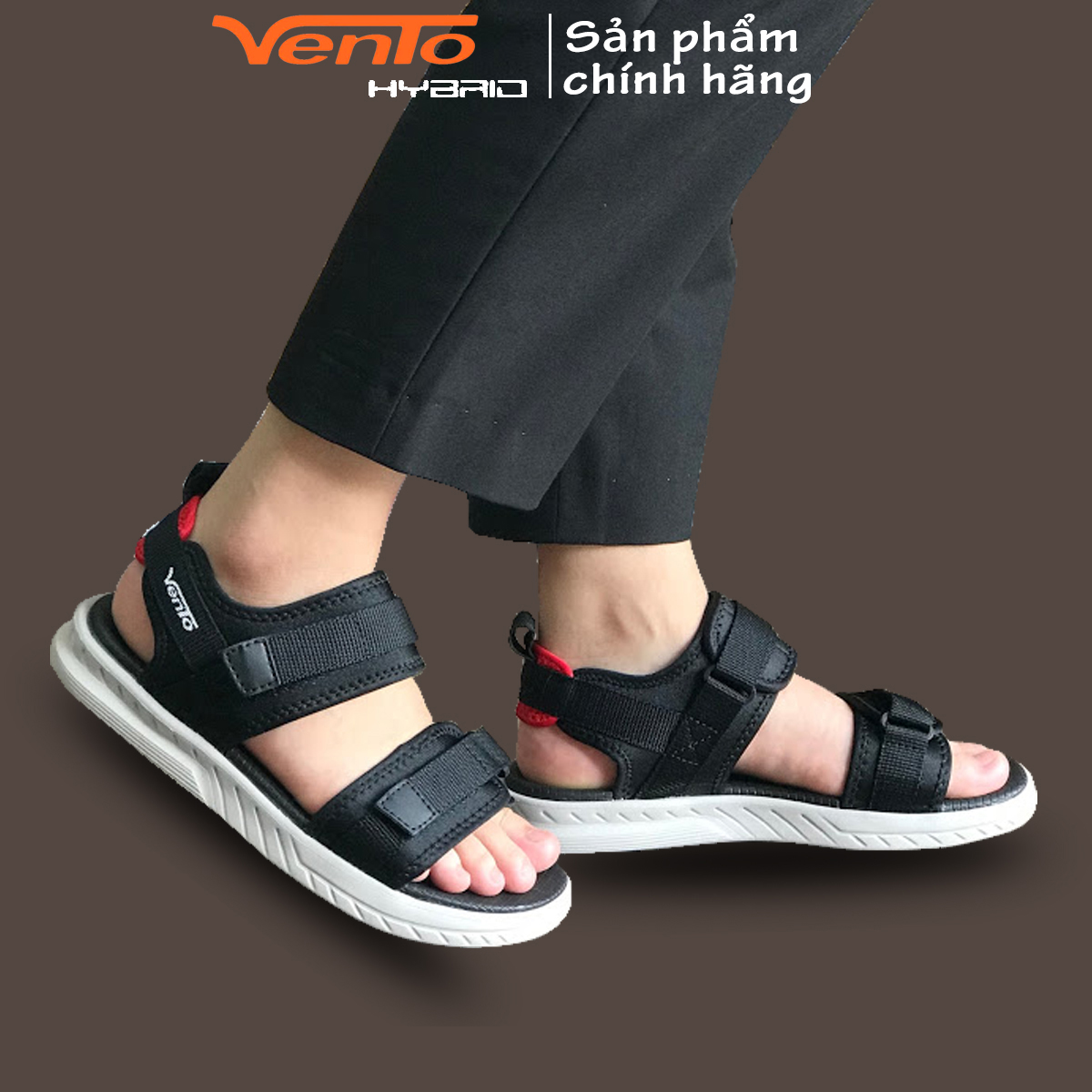 Sandal Vento Chính Hãng NB81 Đen Unisex