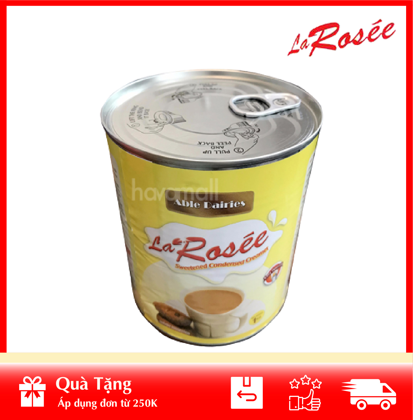[HOÀN TIỀN MAX 10%][ HÀNG CÔNG TY NHẬP KHẨU ] Sữa Đặc LaRosée Nắp Giật 1Kg / Lon