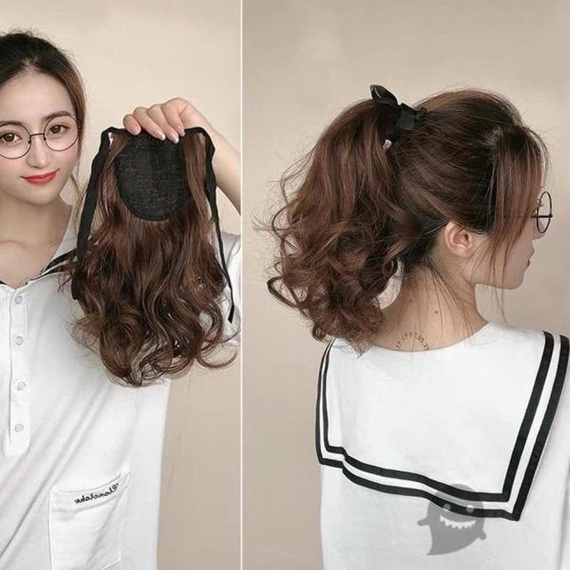 Thanh lí -Tóc giả cột ngắn 25cm- tóc giả đẹp