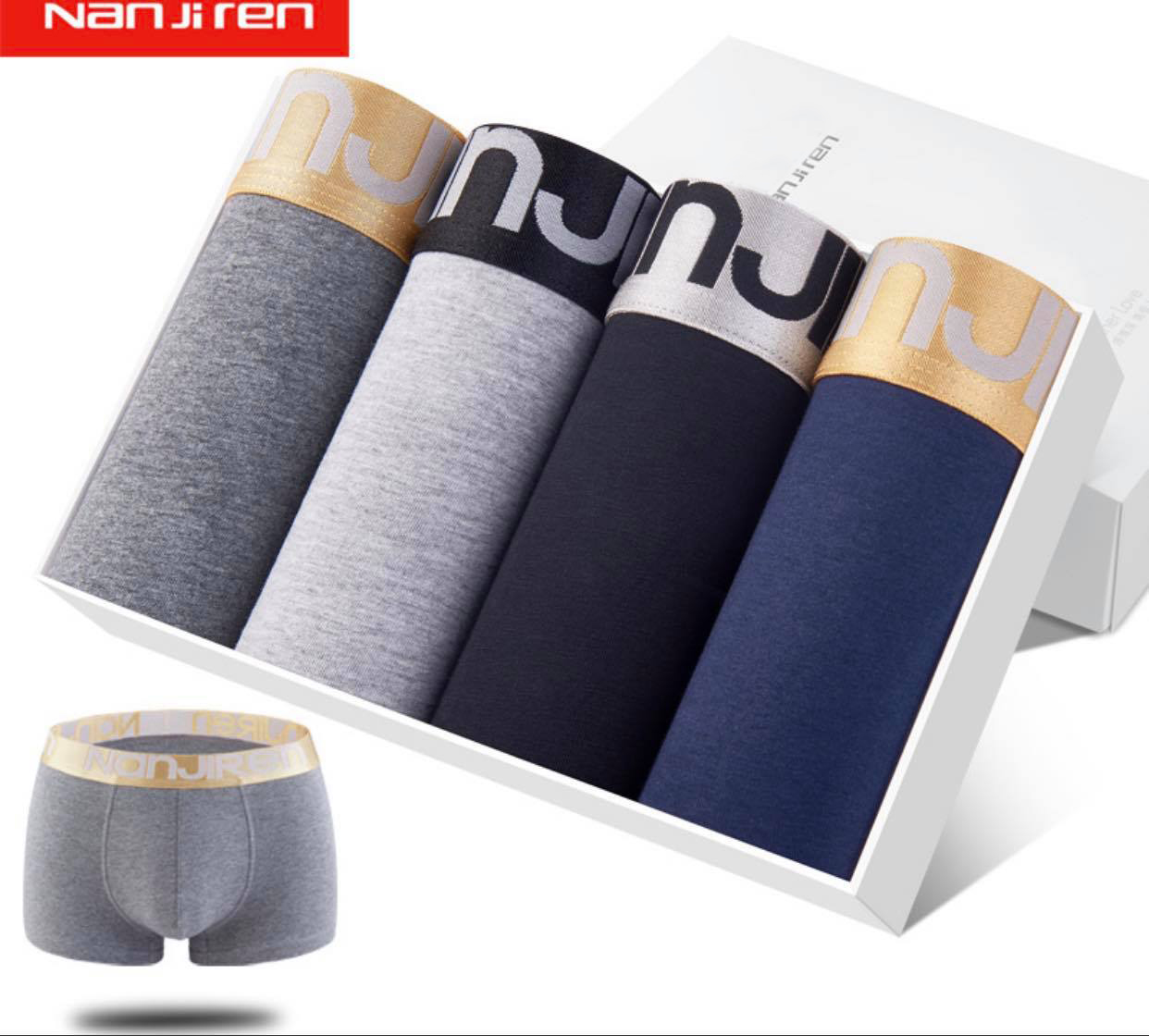 Set 4 Quần Sịp Nam Boxer Cao Cấp NANJIREN
