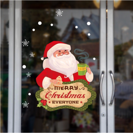 Decal trang trí sản Noel -