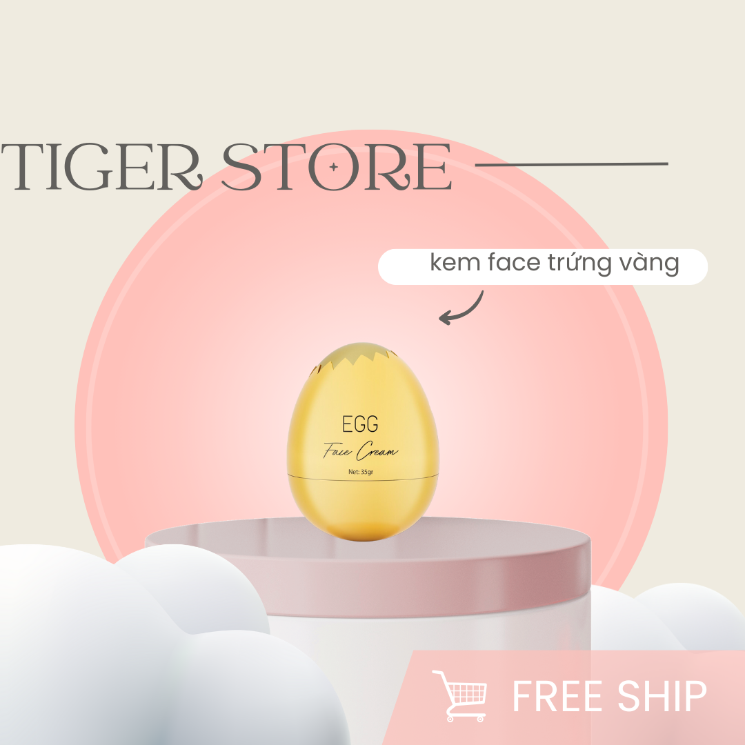Kem face trứng vàng Queenie Skin Egg Face Cream 35g, dưỡng trắng da, se khít lỗ chân lông