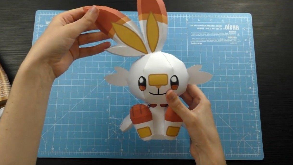 [HCM]Mô hình giấy [Pokemon Sword and Shield] Scorbunny