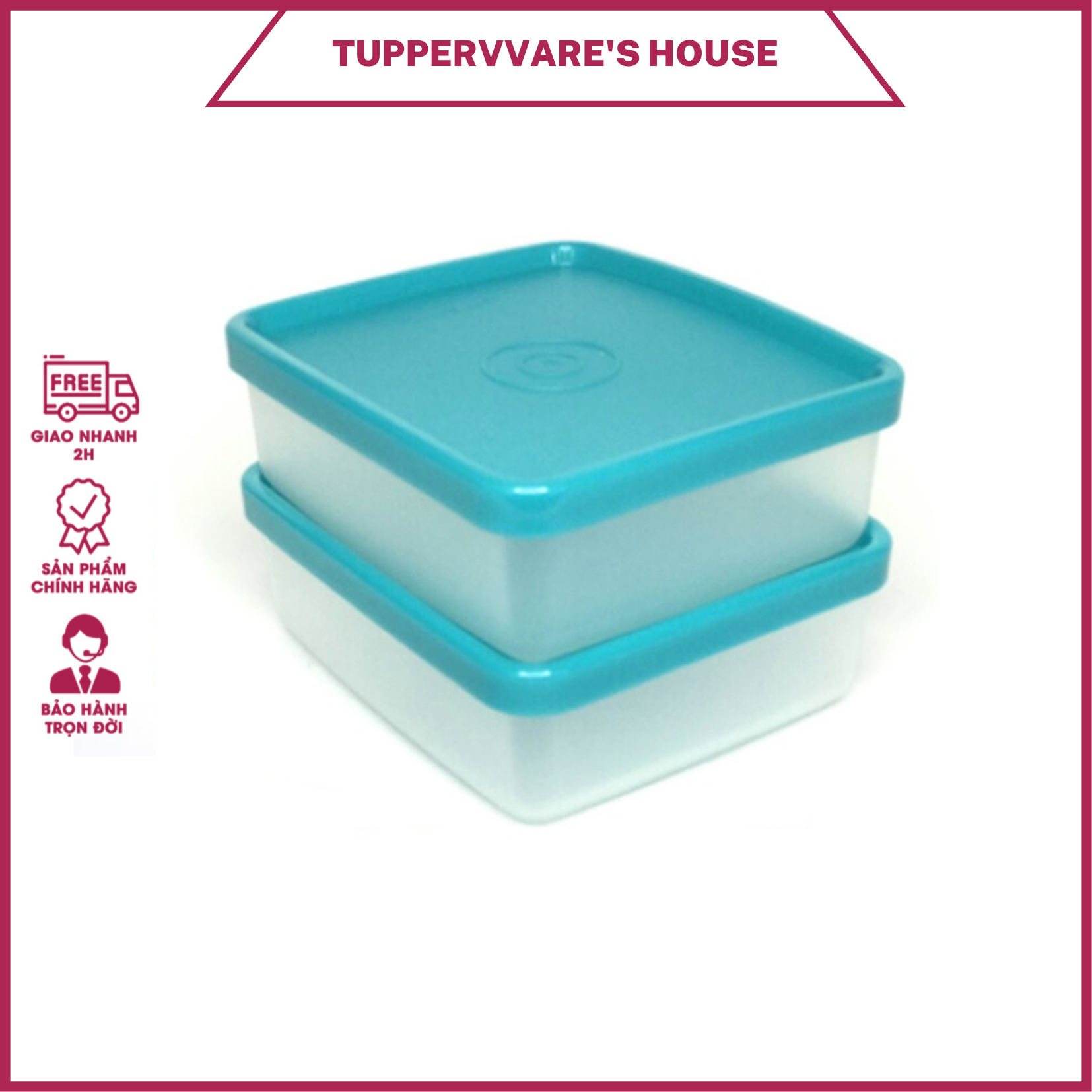 Hộp Bảo quản thực phẩm Tupperware Mini Square Away Carri.sea 150ml (01 hộp)