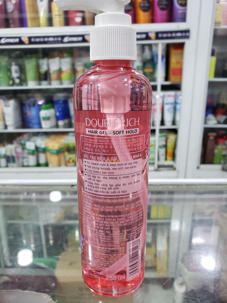 Gel giữ nếp dưỡng tóc Double Rich Soft Hold 250ml