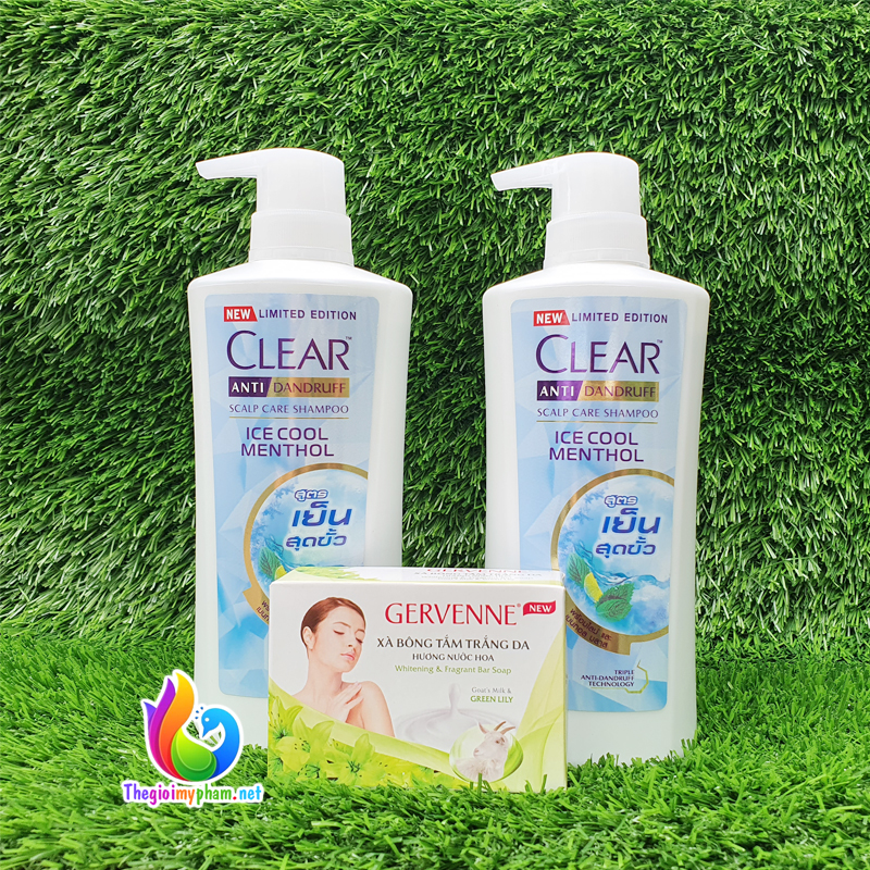 Combo 2 dầu gội clear bạc hà 480g thái lan