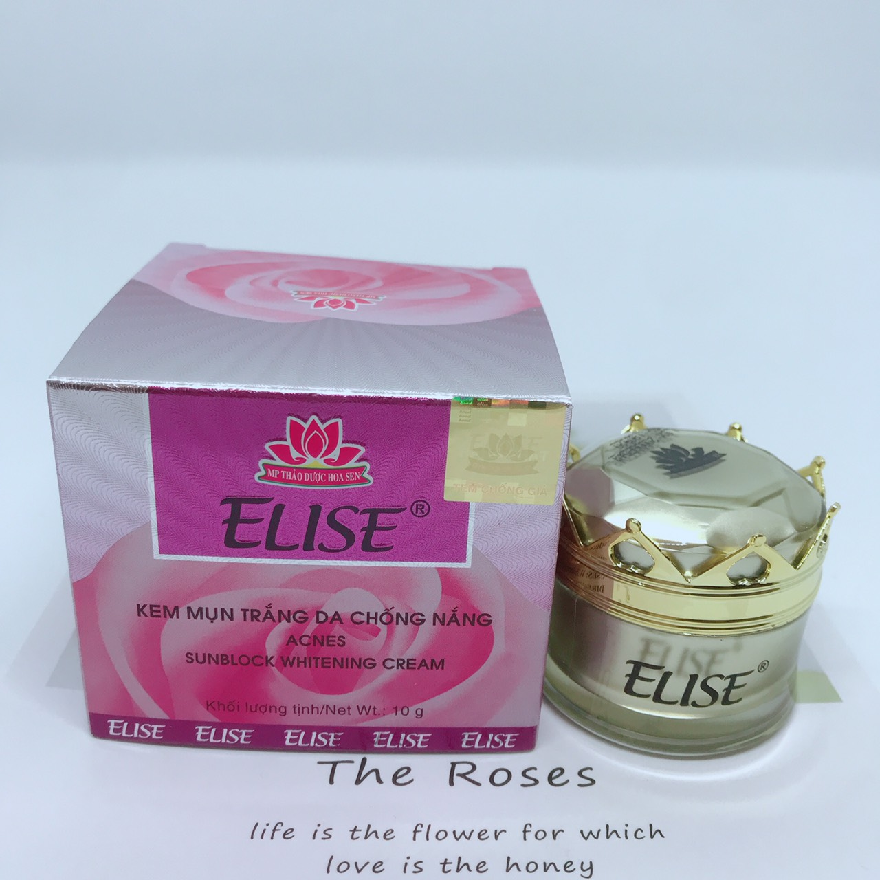 Kem Elise ngừa mụn trắng da chống nắng 10g