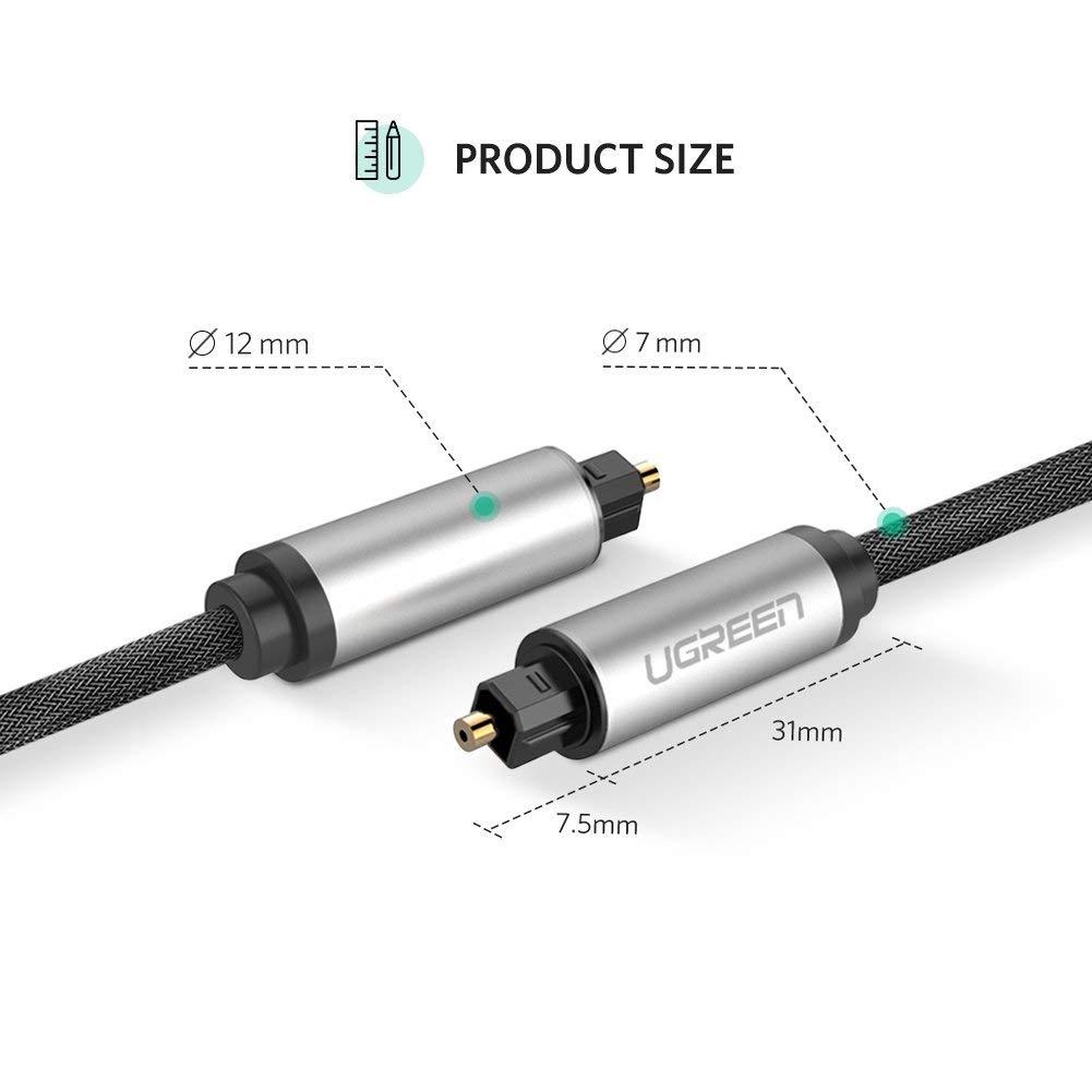 Cáp audio quang (Toslink, Optical) 3m Ugreen 10541