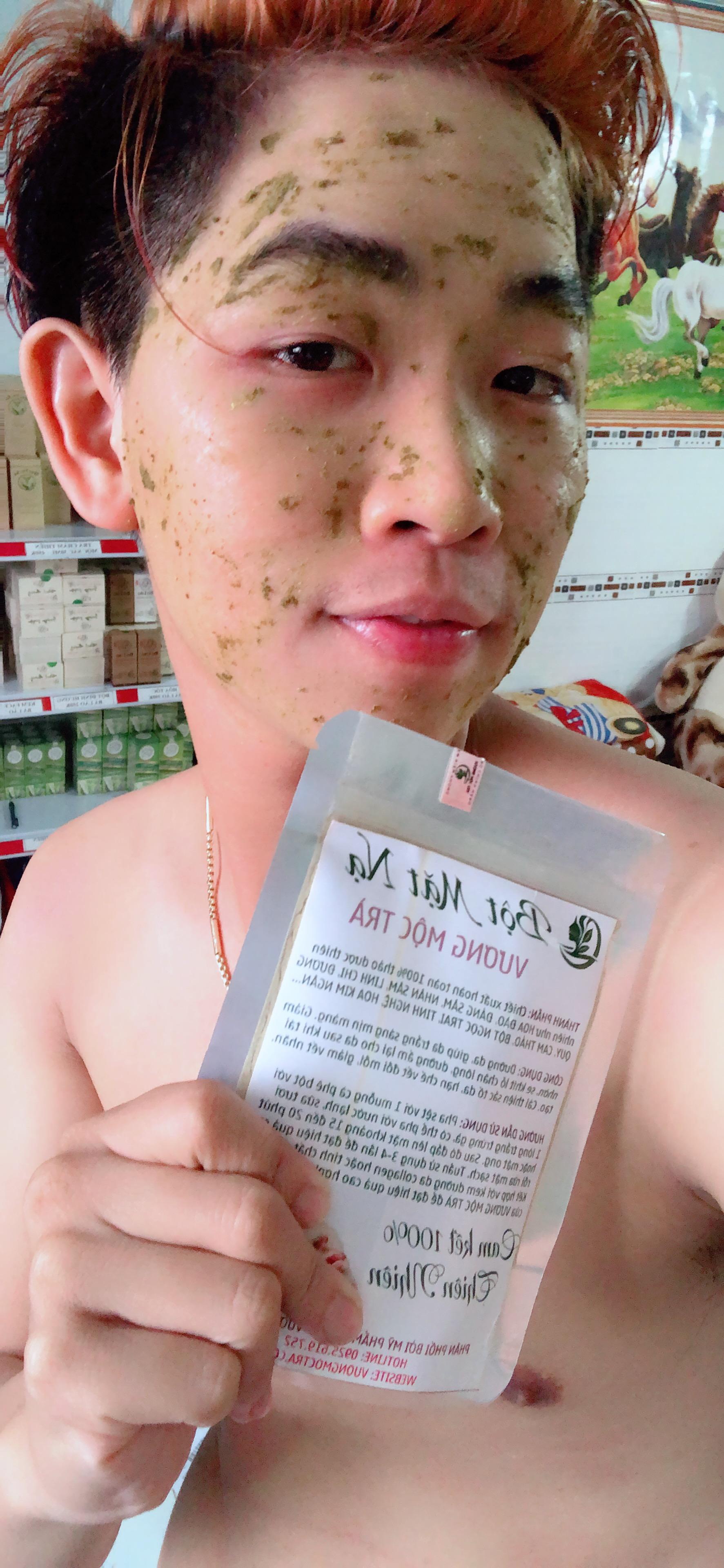 [HCM]Bột Mặt Nạ Dưỡng Da 100gr Vương Mộc Trà - Bột Đắp Cho Da Sáng Mịn