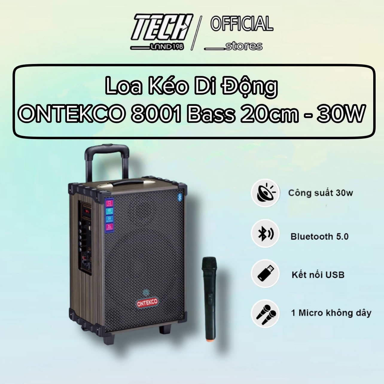 ⊕ loa kéo bluetooth mini di động kèm 2 mic hát karaoke không dây cao cấp loa kéo db-9080 kèm mic