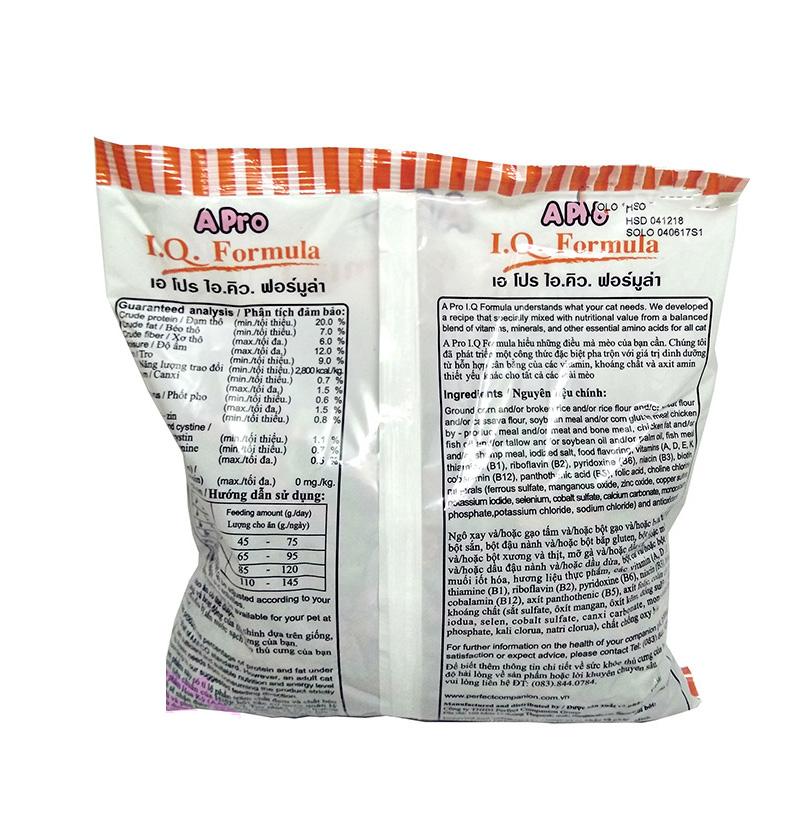 Thức ăn cho mèo Apro IQ Formula rau củ gói 500g