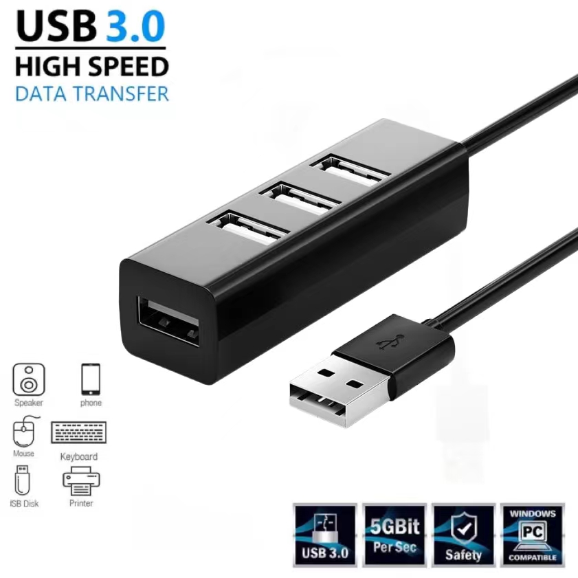 （HCM)Hub USB 4port 3.0,Bộ chia cáp USB Cổng chia USB hub 4 cổng đa năng truyền dữ liệu tốc độ cao ổn định hàng chính hãng