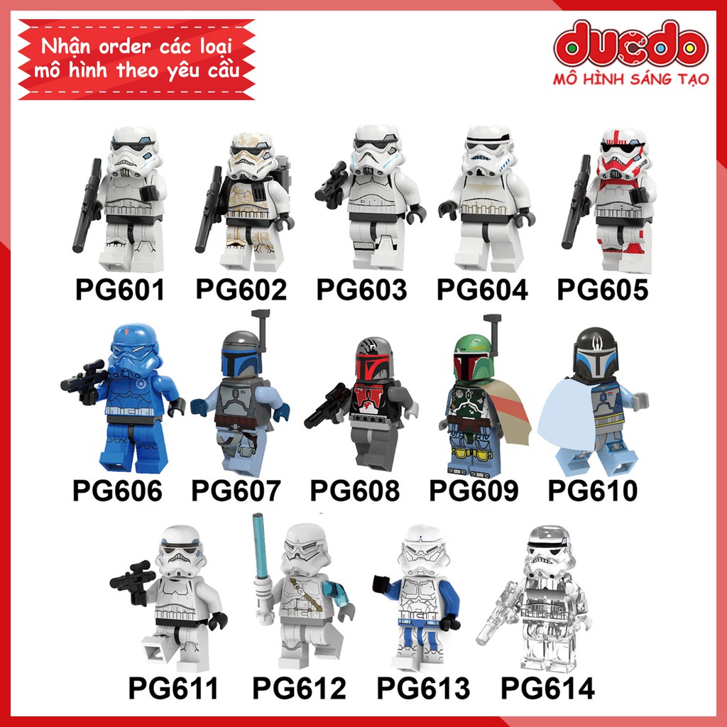 Minifigures các nhân vật trong Star Wars tuyệt đẹp - Đồ chơi Lắp ghép Xếp hình Mini Mô hình POGO PG601 - 614