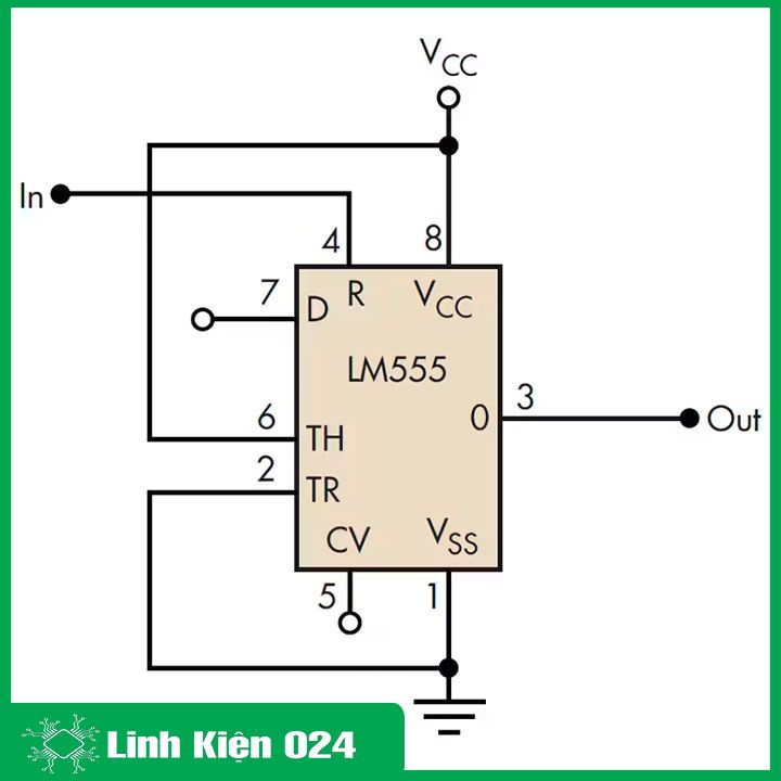 IC LM555 DIP8 độ ổn định cao