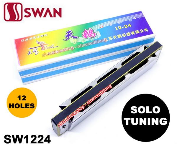 Kèn harmonica Swan 12 lỗ SW1224 Solo Tuning key C