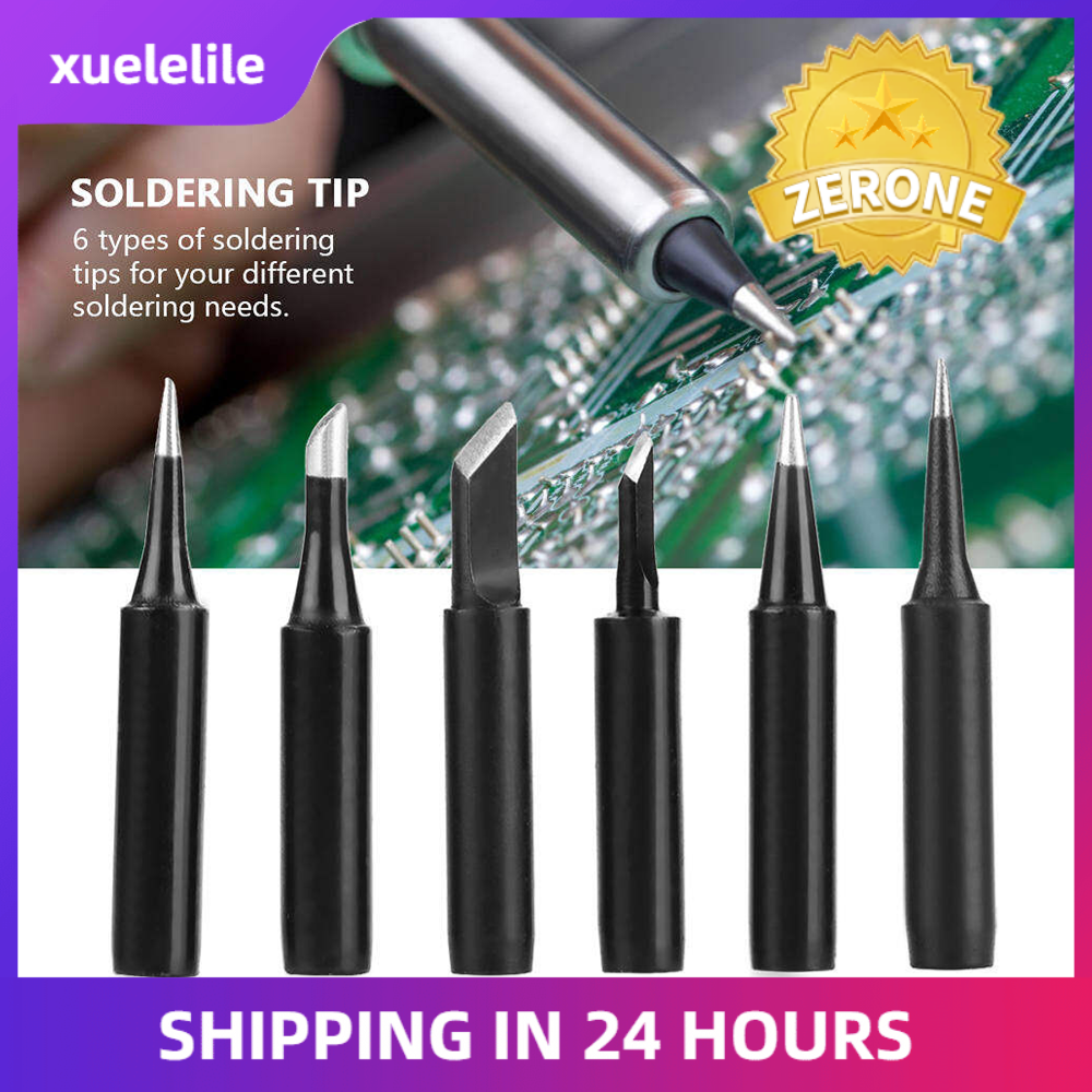 6pcs Lead-Free Soldering Iron Tips Set for 936/937 Welding Station Soldering Tip Tool Kits