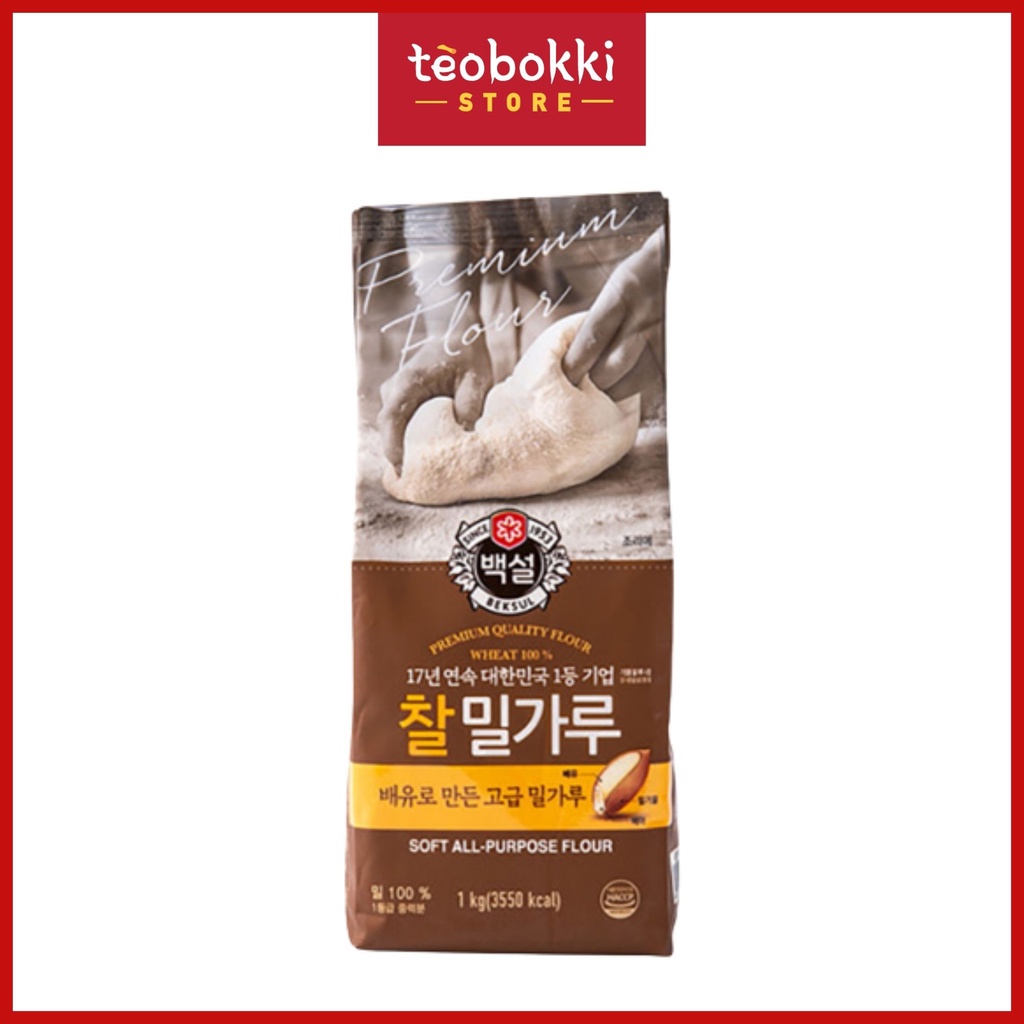Bột mì Hàn Quốc Beksul làm bánh/làm mì sợi 1kg