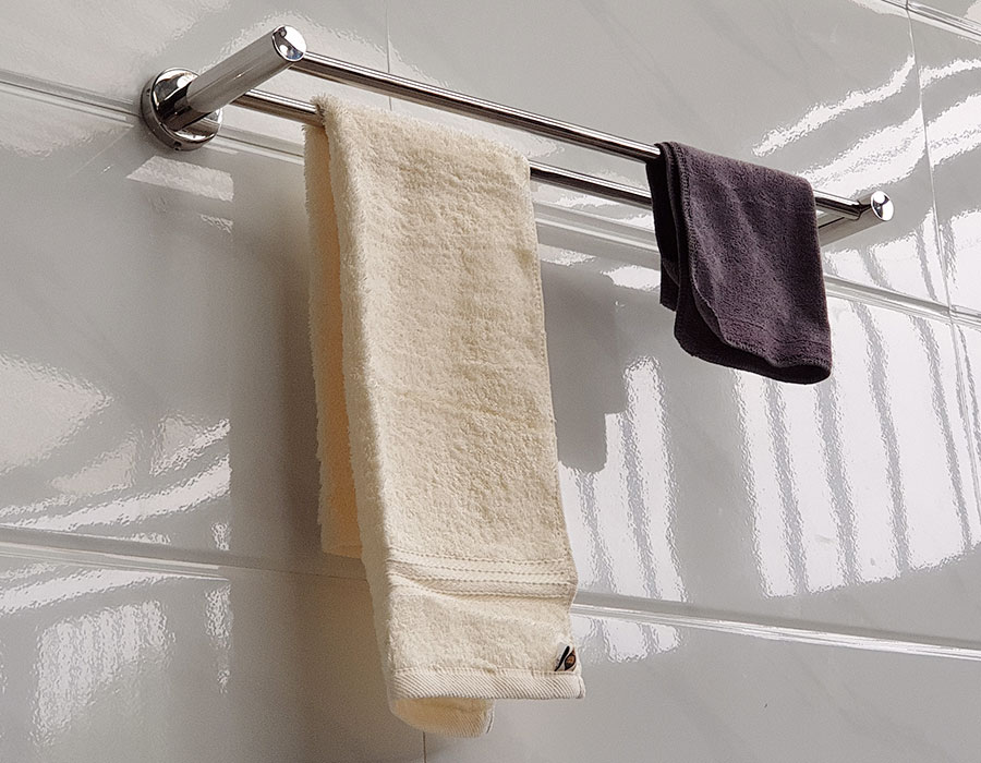 Máng treo khăn đôi Inox SUS 304 Eurolife EL-B4 (Trắng bạc)