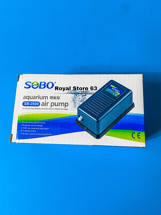 Máy tạo oxy 1 vòi cho bể cá cảnh sobo sb2800