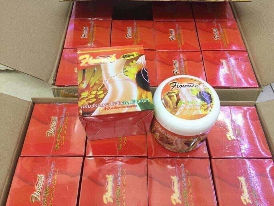 [phá tan mỡ] Kem tan mỡ bụng gừng ớt Flourish Thái Lan
