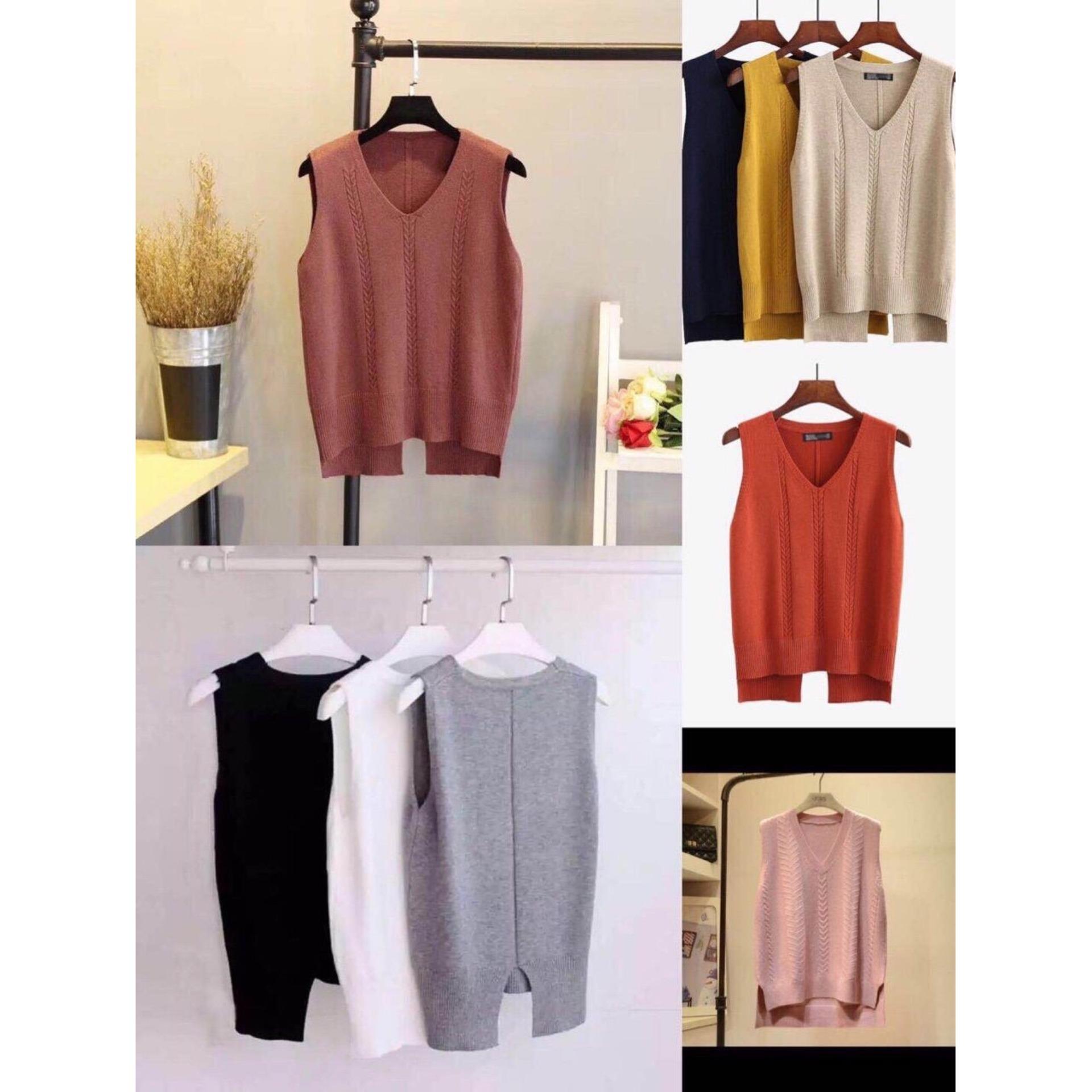 Áo len gile nữ , hàng đẹp  , len mịn ( không kèm áo trong )