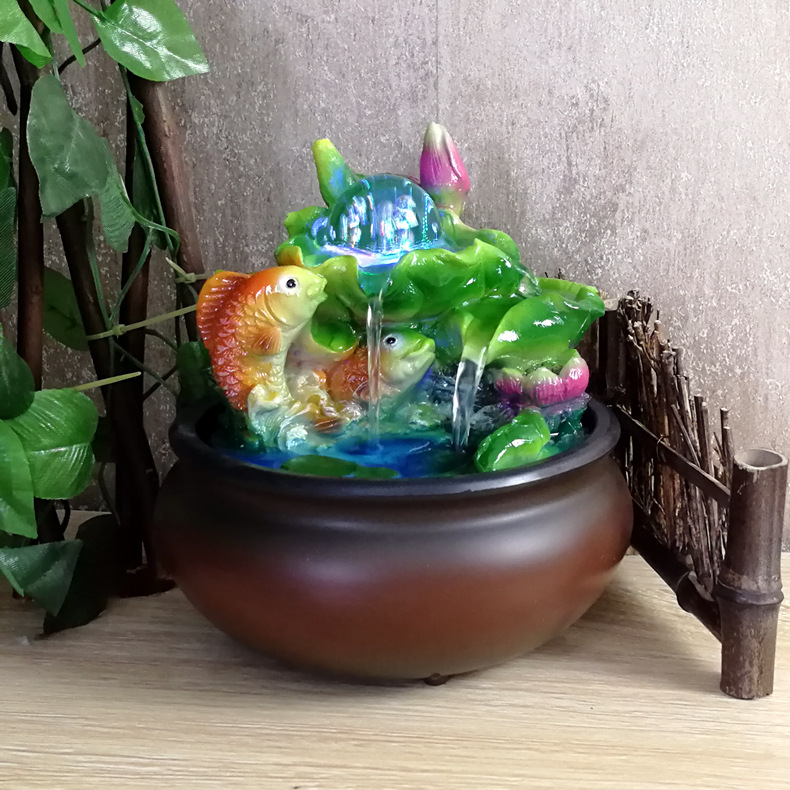Feng Shui Waterfall with Golden Carp