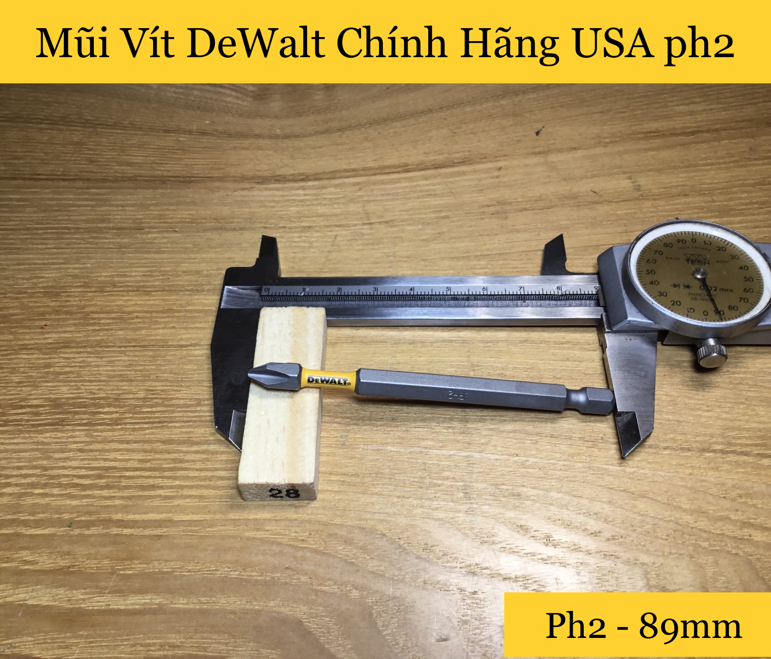 [HCM]Đầu Bắn Vít DeWalt hàng nhập Mỹ ph2 - 89mm. Có Từ
