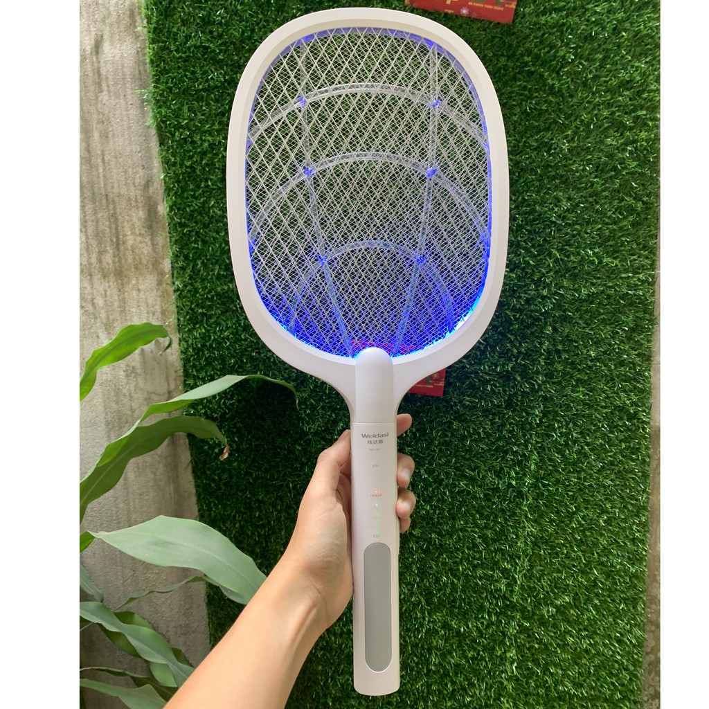 [BẢO HÀNH 12 THÁNG] Vợt muỗi thông minh tự động bắt muỗi, vợt bắt muỗi tự đông cao cấp giá rẻ kèm đế và dây sạc USB - Vợt muỗi điện quang, vợt muỗi rạng đông đa năng, vot muoi, vot bat muoi