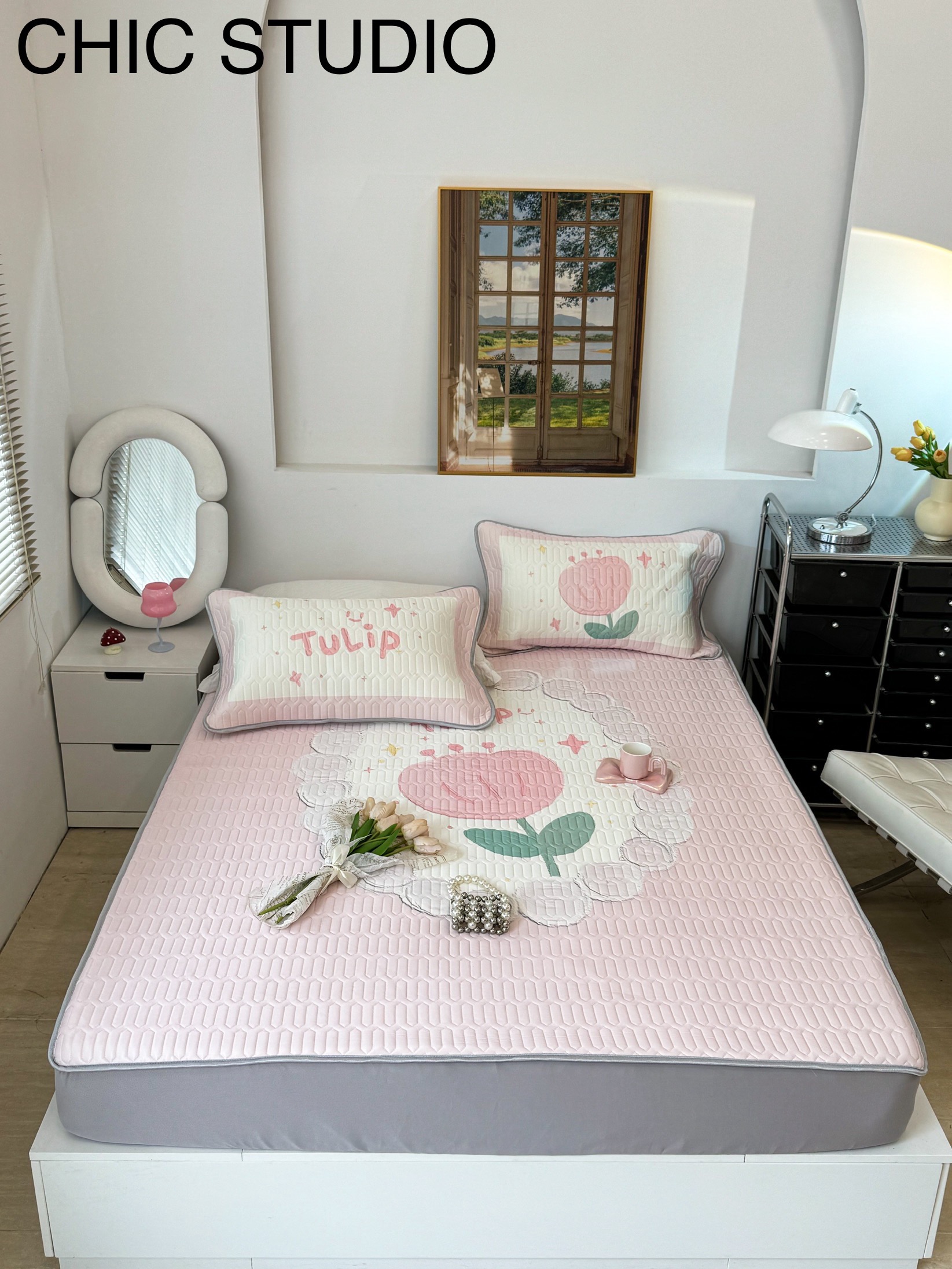 💥 chiếu cao su non bọc chun 6d chic studio chính hãng, chiếu điều hòa tencel siêu mát full màu