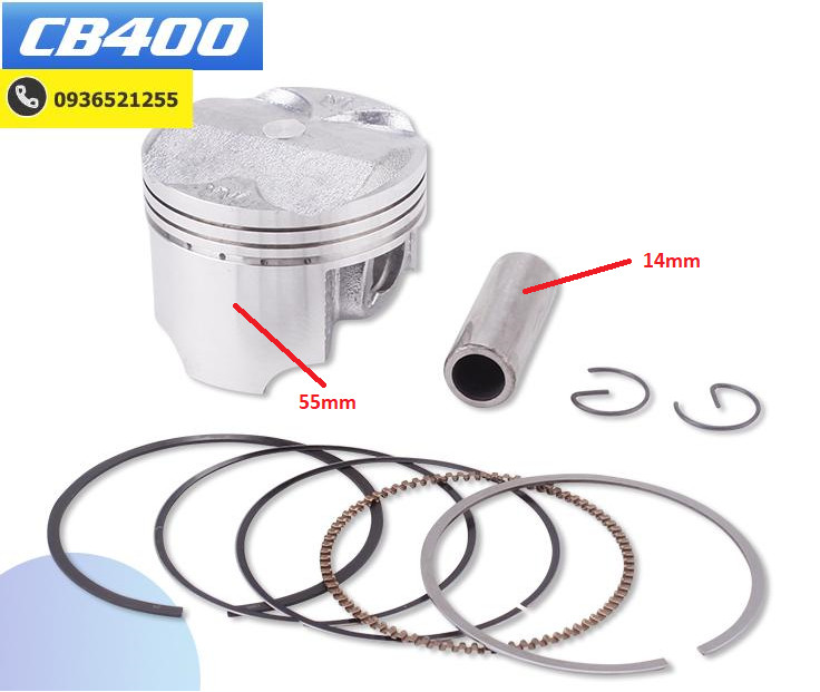 Bộ xi lanh piston bạc Honda CB400, CBR400, CB-1