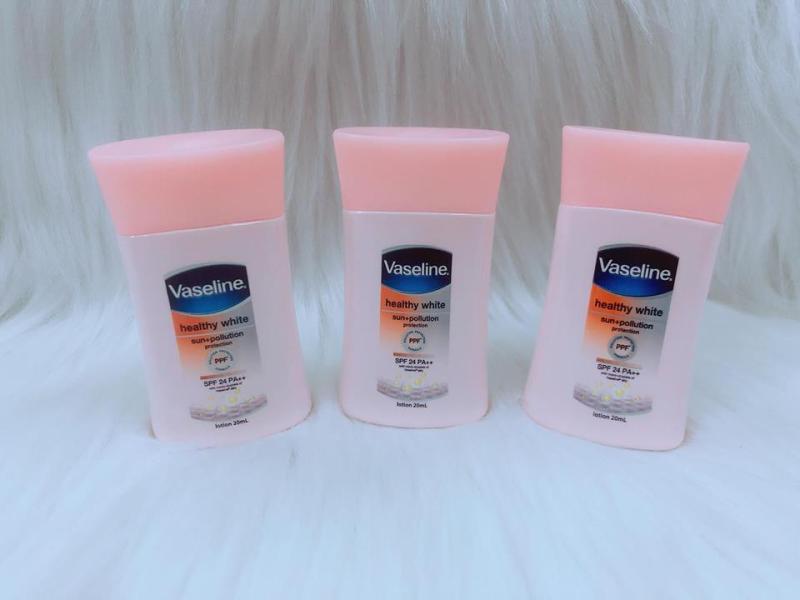Combo 5 chai vaseline (healthy white - sun & pollution protection làm trắng da - bảo vệ ô nhiễm và ánh nắng mặt trời) 20ml